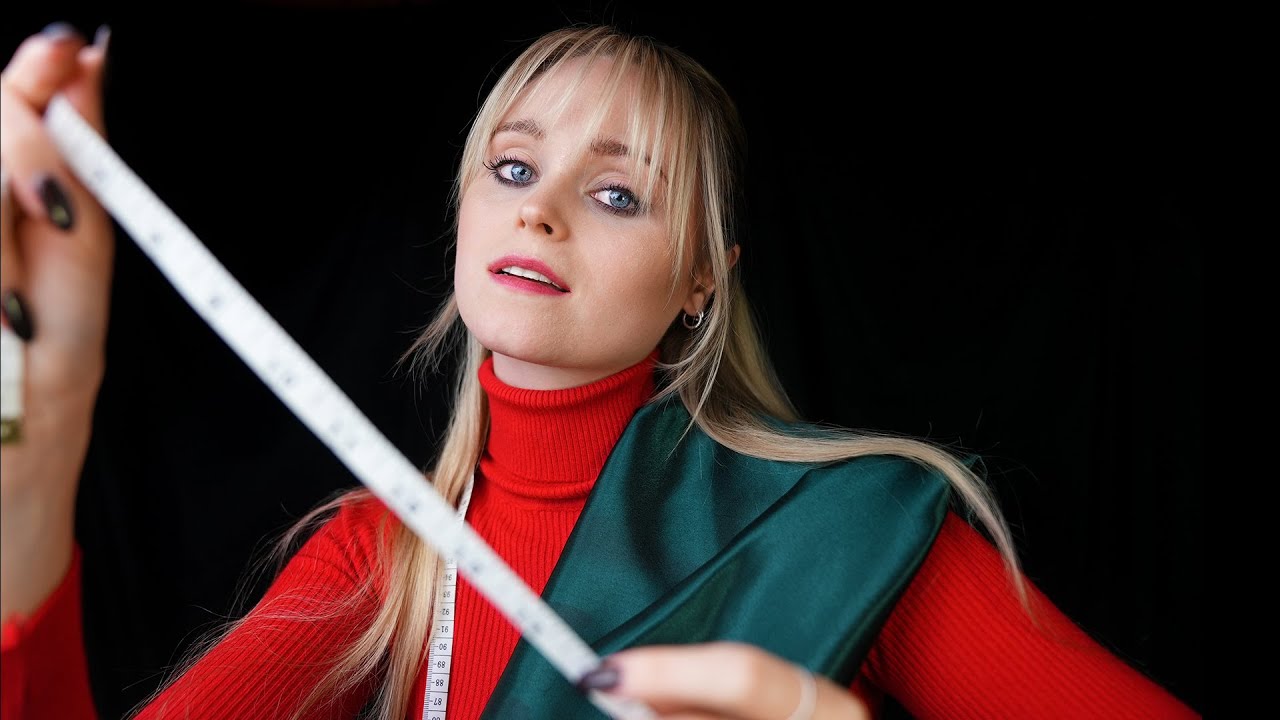 ASMR | MEASURING you TOP TO BOTTOM for a CHRISTMAS uniform 🎄