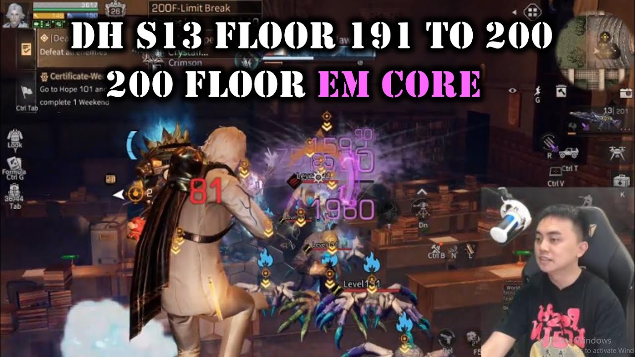 Lifeafter - DH s13 floor 191 to 200 | 200 floor EM CORE ( NO MUSIC )