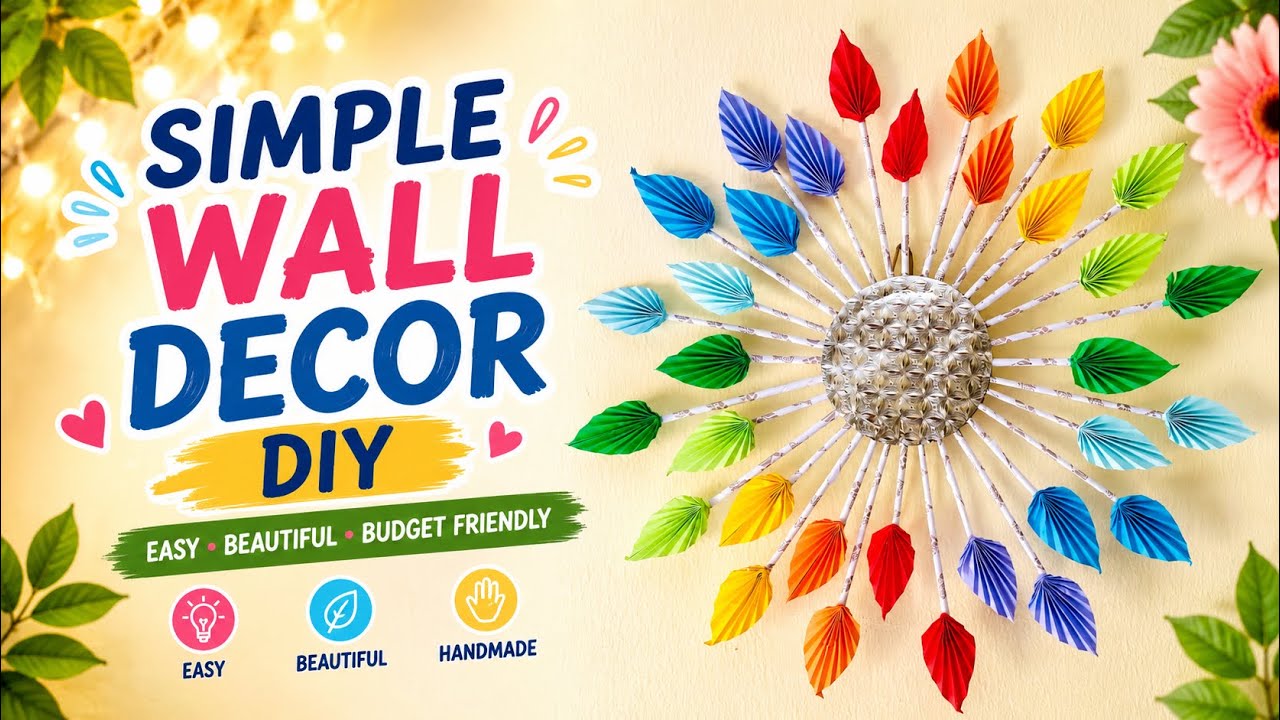 Simple wall art | DIY Paper craft  #craft #diy #diycraft #wallart #walldecor #viral #motivation #fun