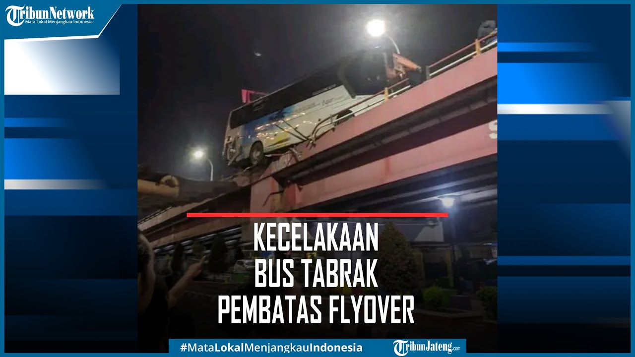 Kecelakaan Bus Tabrak Pembatas Flyover di Karawang, Nyaris Terjun