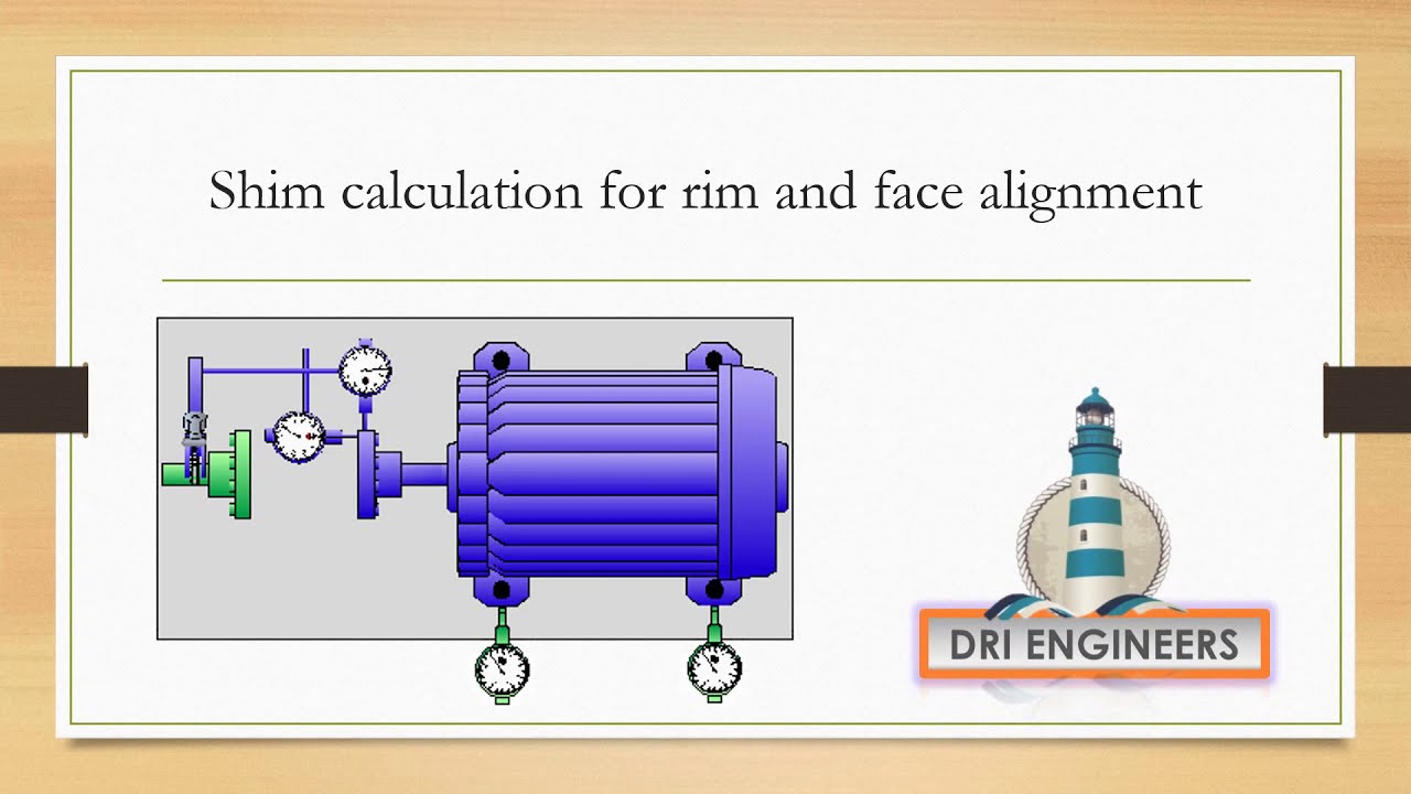 shim thickness calculation for rim and face alignment method