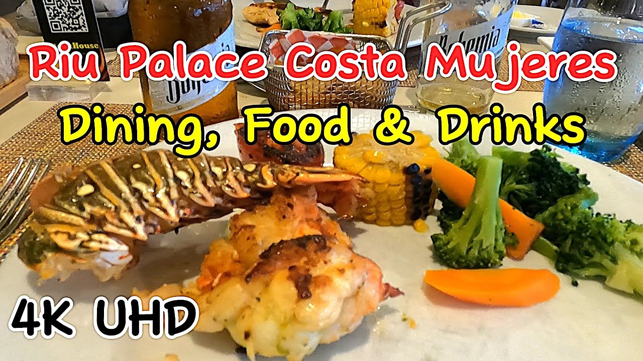 🇲🇽 [4K] Riu Palace Costa Mujeres Dining, Food & Drinks 2024, All Inclusive, Cancun, Mexico #food
