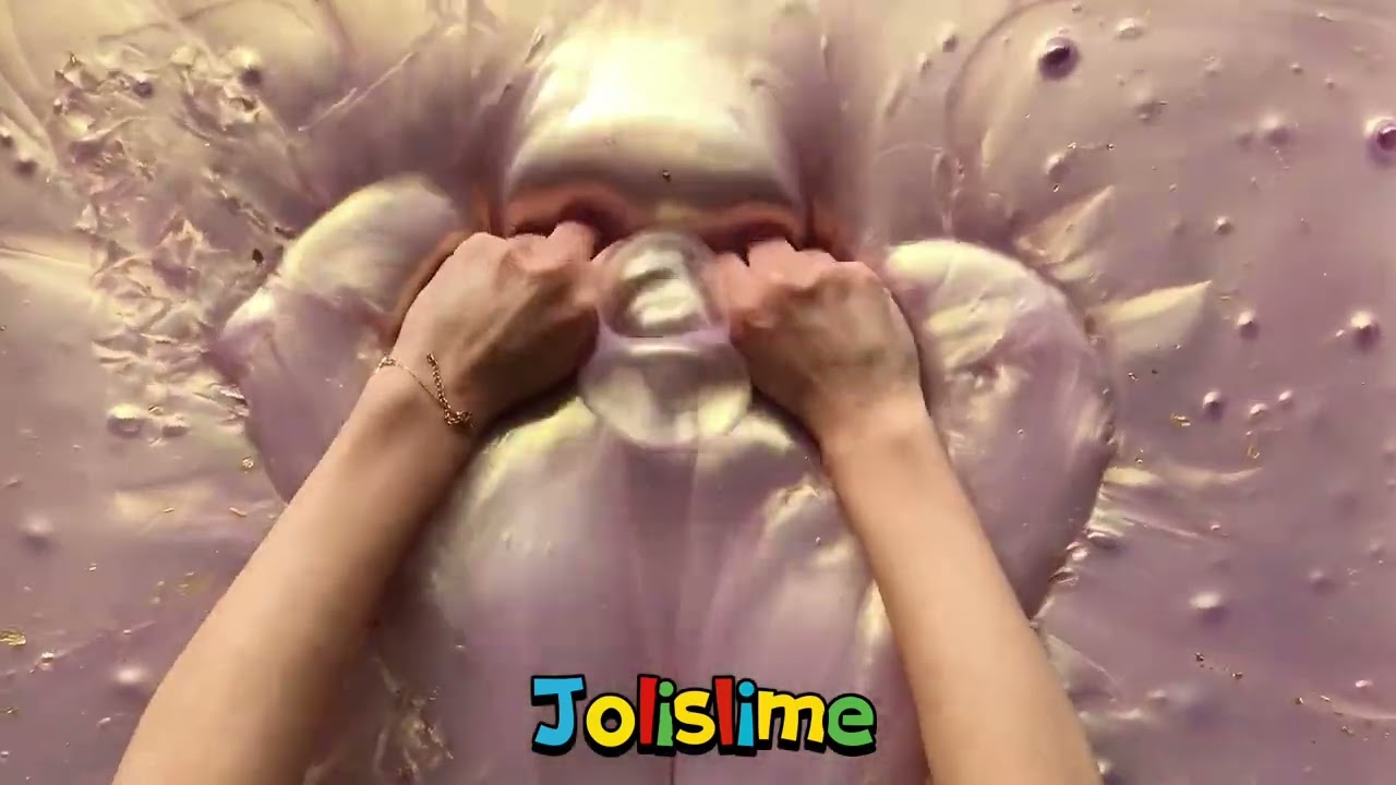 Beautiful Gold Glow Water Slime | Mesmerizing Liquid Gold