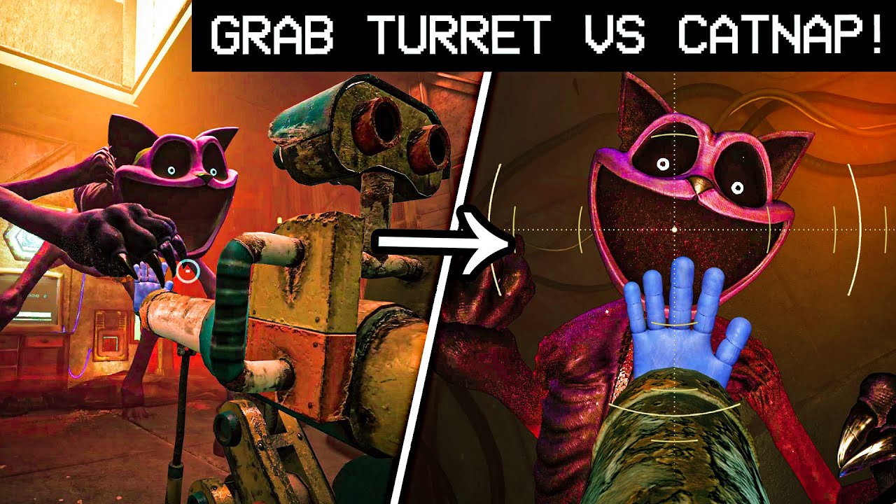 What if we use GRAB TURRET on CATNAP in ENDING? (and DogDay & Kissy) - Poppy Playtime [Chapter 3]