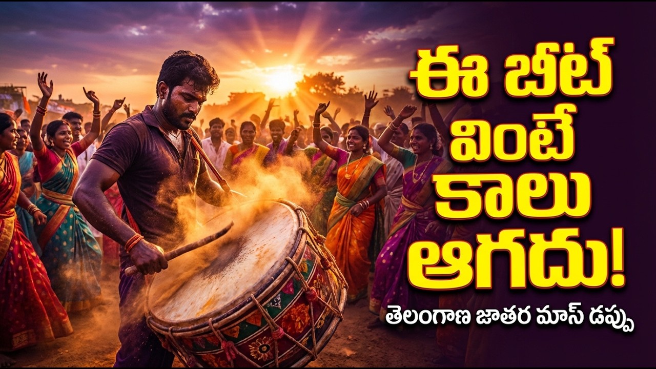 Telangana Jatara Dappu Beat 🔥 | Teenmaar Folk Dance | Village Festival Vibes