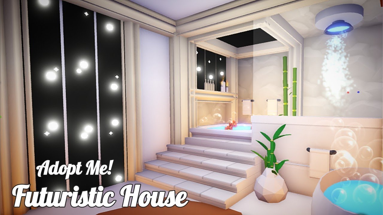 Adopt Me! Aesthetic Dream Bathroom | Futuristic House |Speed Build Design & Ideas | Part 2