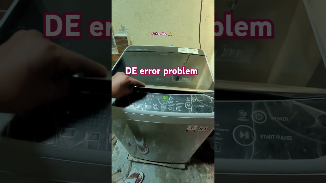 Fix LG Top Load Washer DE Error Fast! 👌 #shorts #washingmachine #tech #shorts #shortvideo