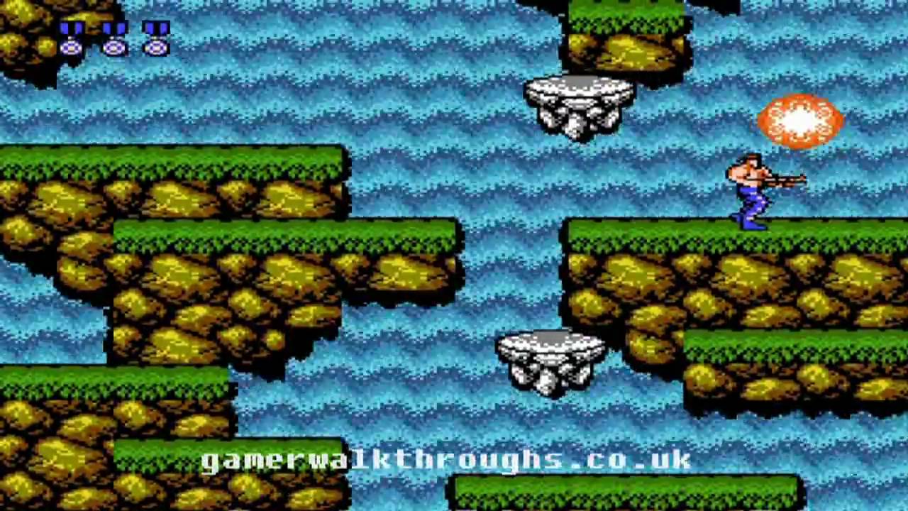 Contra (NES) walkthrough - Waterfall