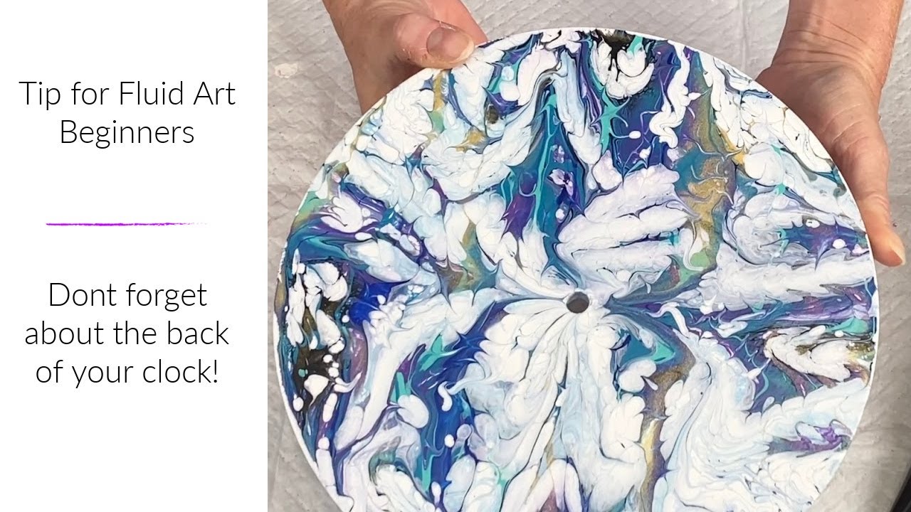 How to Make the Back of Your Fluid Art Clock Look Nice Paint Pouring Tip for Beginners