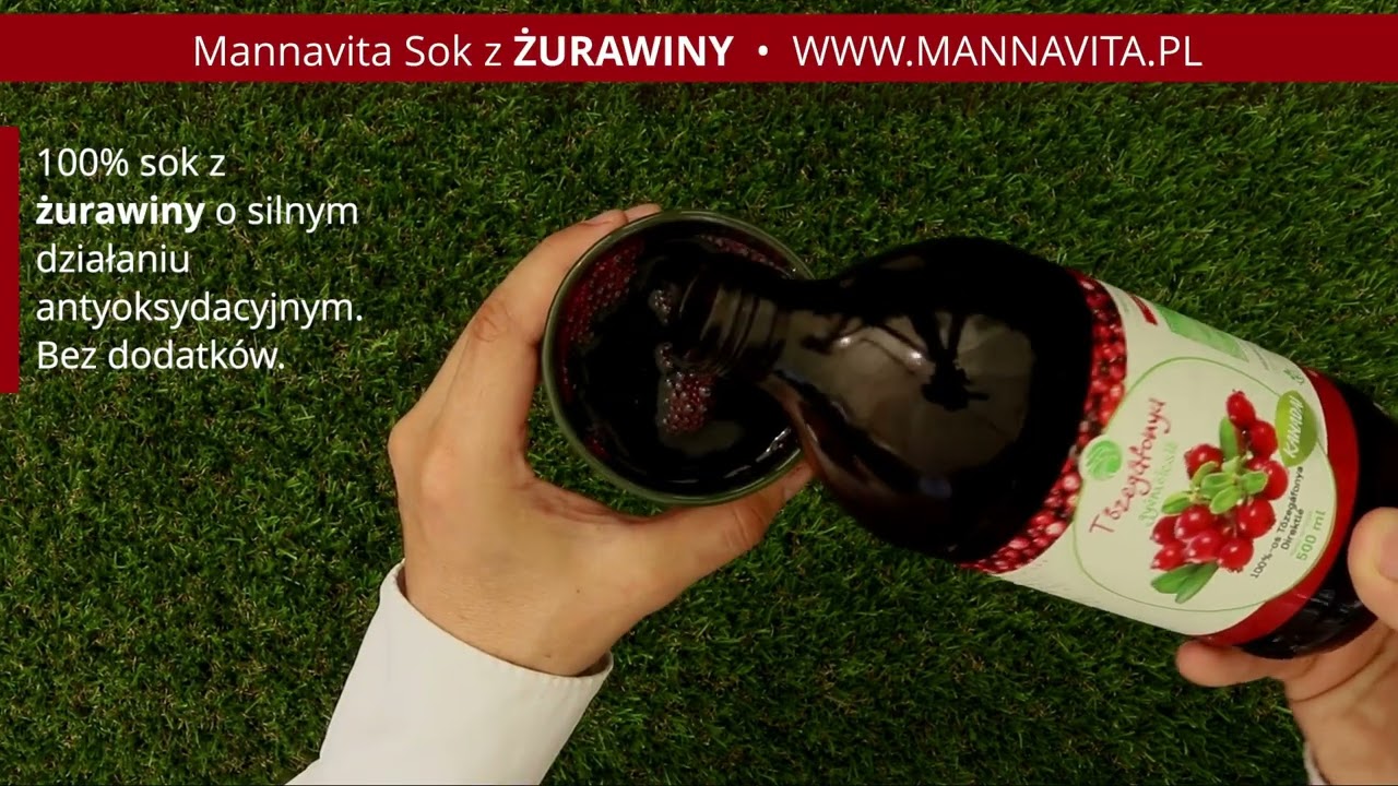 Mannavita Sok z Żurawiny • 100% sok owocowy z kanadyjskiej żurawiny
