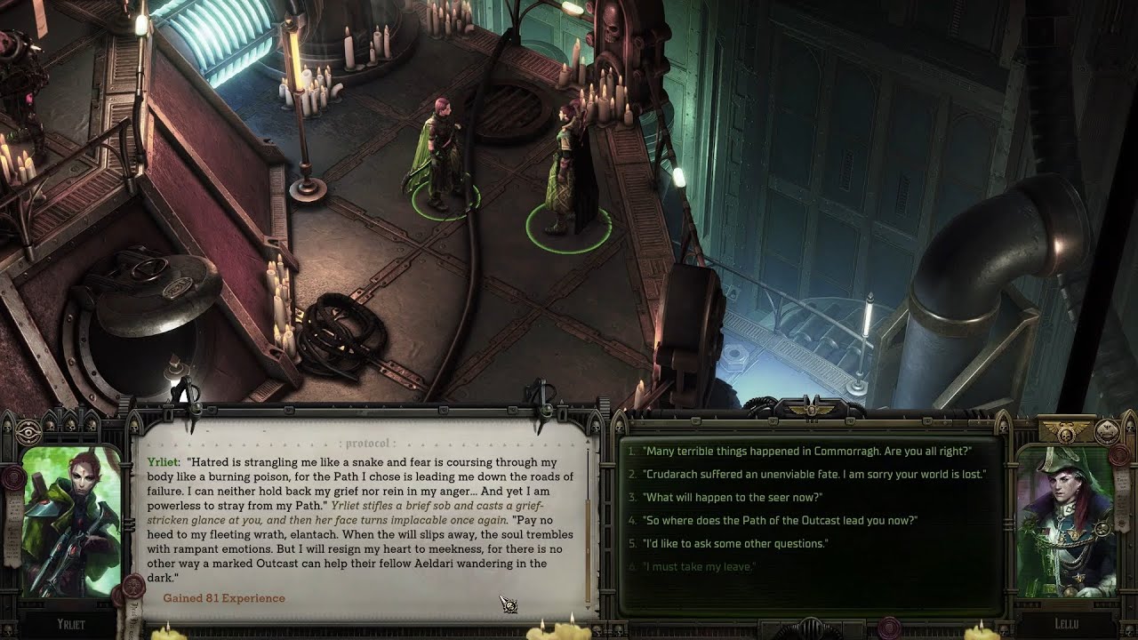 Rogue Trader - Talking to Yrliet After Escaping Commorragh