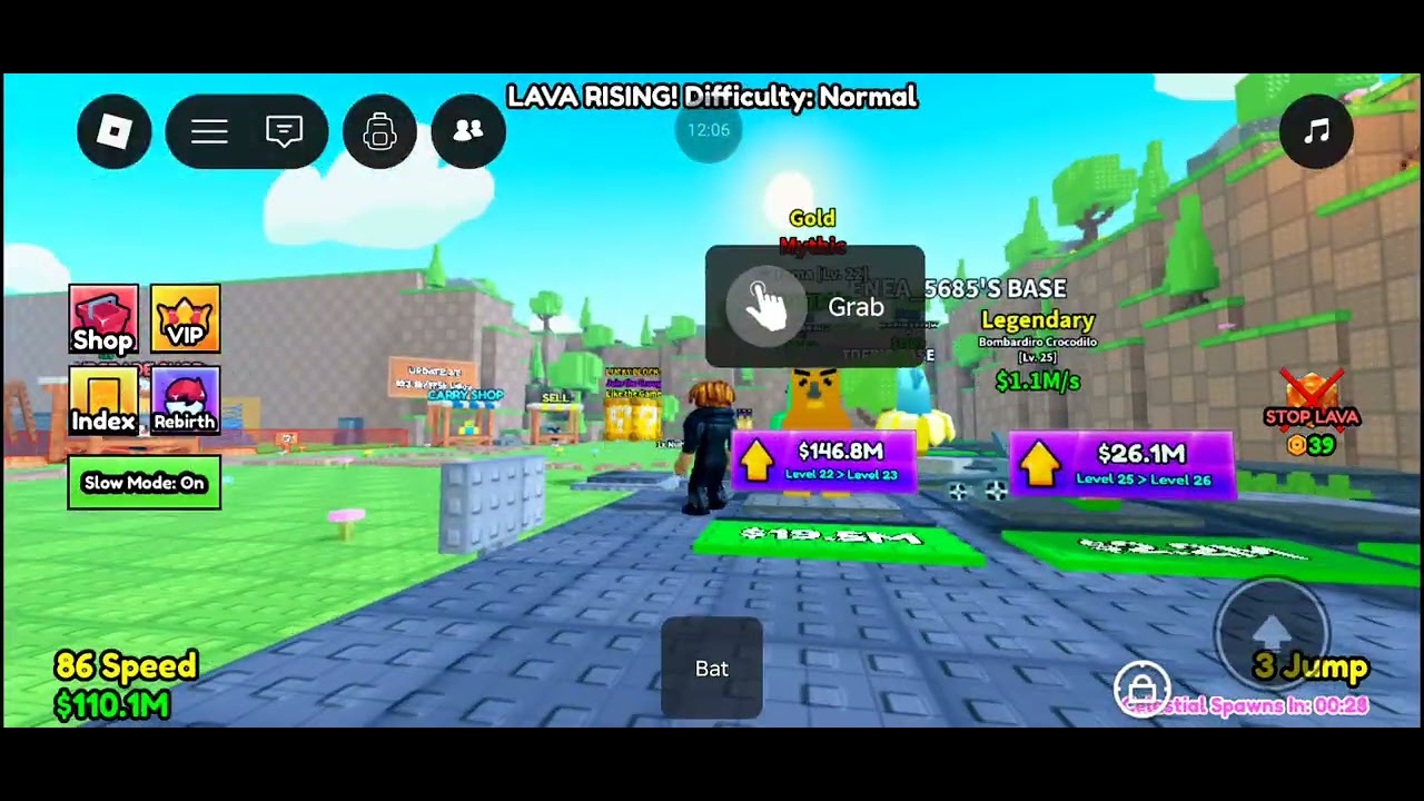 Playing with my friends escape lava for brainrots (part1)