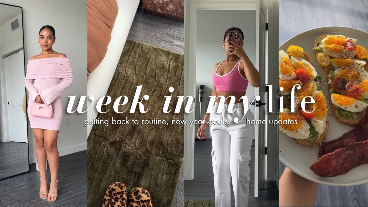 weekly vlog | getting back to routine, new year goals, home updates & more ♡