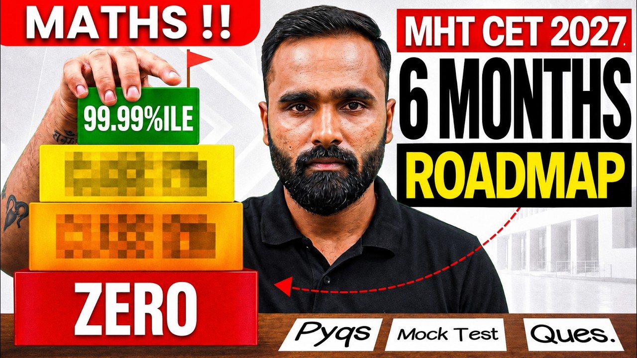 06 Months Roadmap for Mathematics MHTCET 2027 | Toppers Plan !! | PRADEEP GIRI SIR