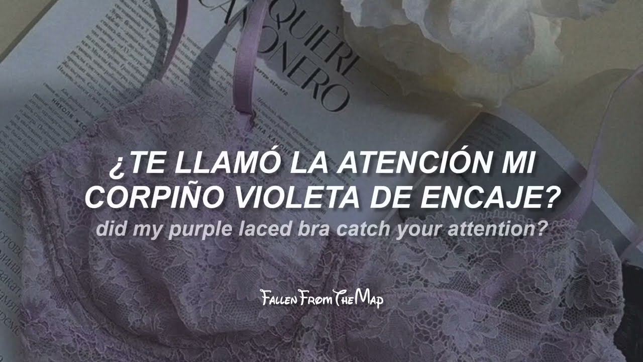 Tate McRae - Purple lace bra (Español + English)