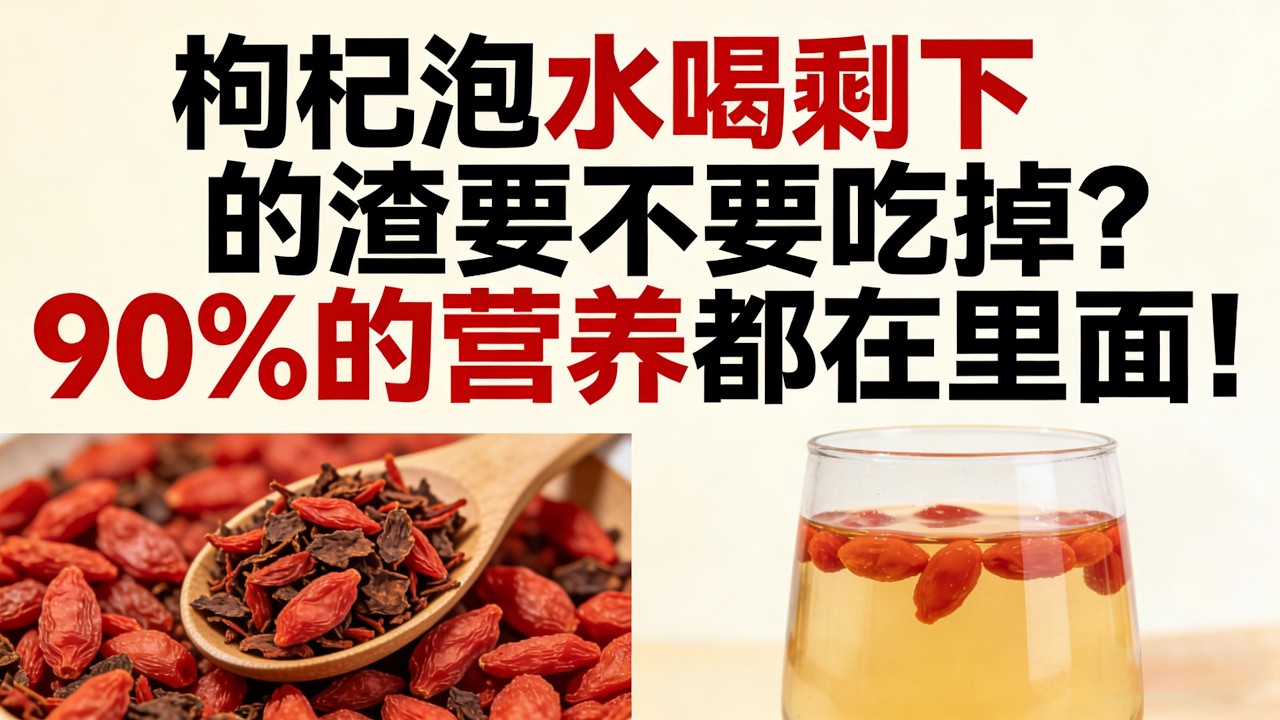 枸杞泡水喝剩下的渣要不要吃掉？90%的營養都在裡面！