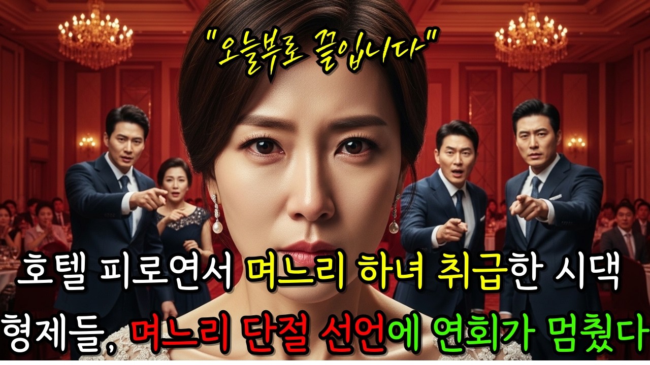 호텔 피로연서 하녀 취급 당한 며느리, 단절 선언에 연회가 멈췄다.