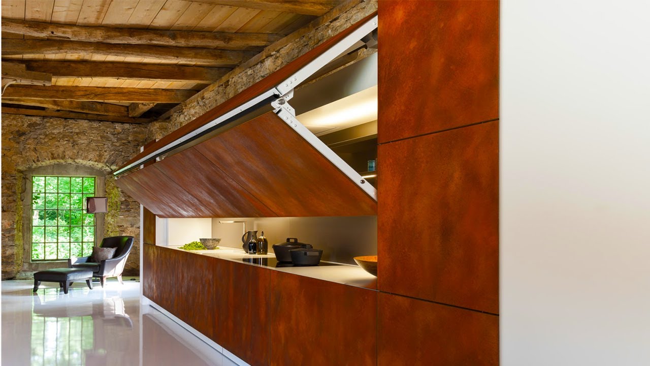 Secret Furniture - Space Saving KITCHEN Hidden In Wall #2