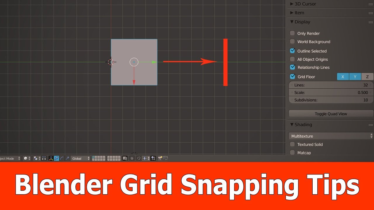 Blender Grid Snapping Tips