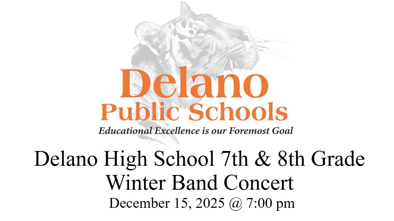 Delano High School 7th & 8th grade winter band concert