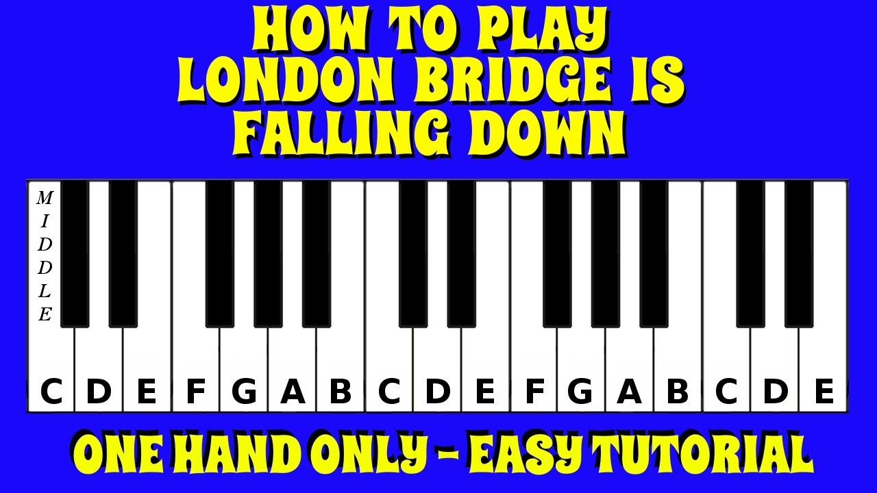 How To Play London Bridge Is Falling Down on the Piano / Keyboard | Easy Tutorial | No Chords