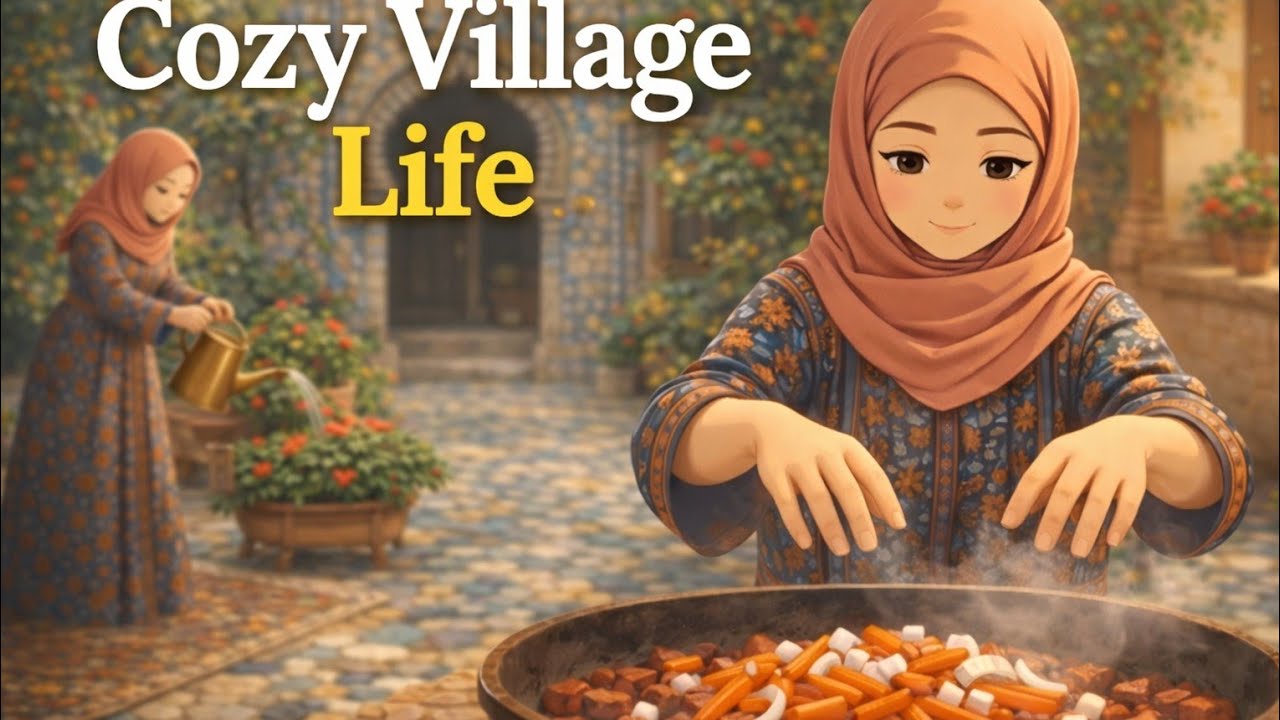 A Cozy Day in a Village 🌿 Ghibli Dreamy Animation