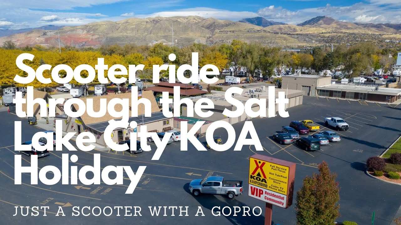 Tour through the Salt Lake City KOA Camp Ground via GoPro and Electric Scooter