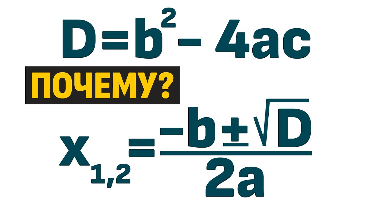 Откуда взялись эти формулы? И почему они такие? Дискриминант