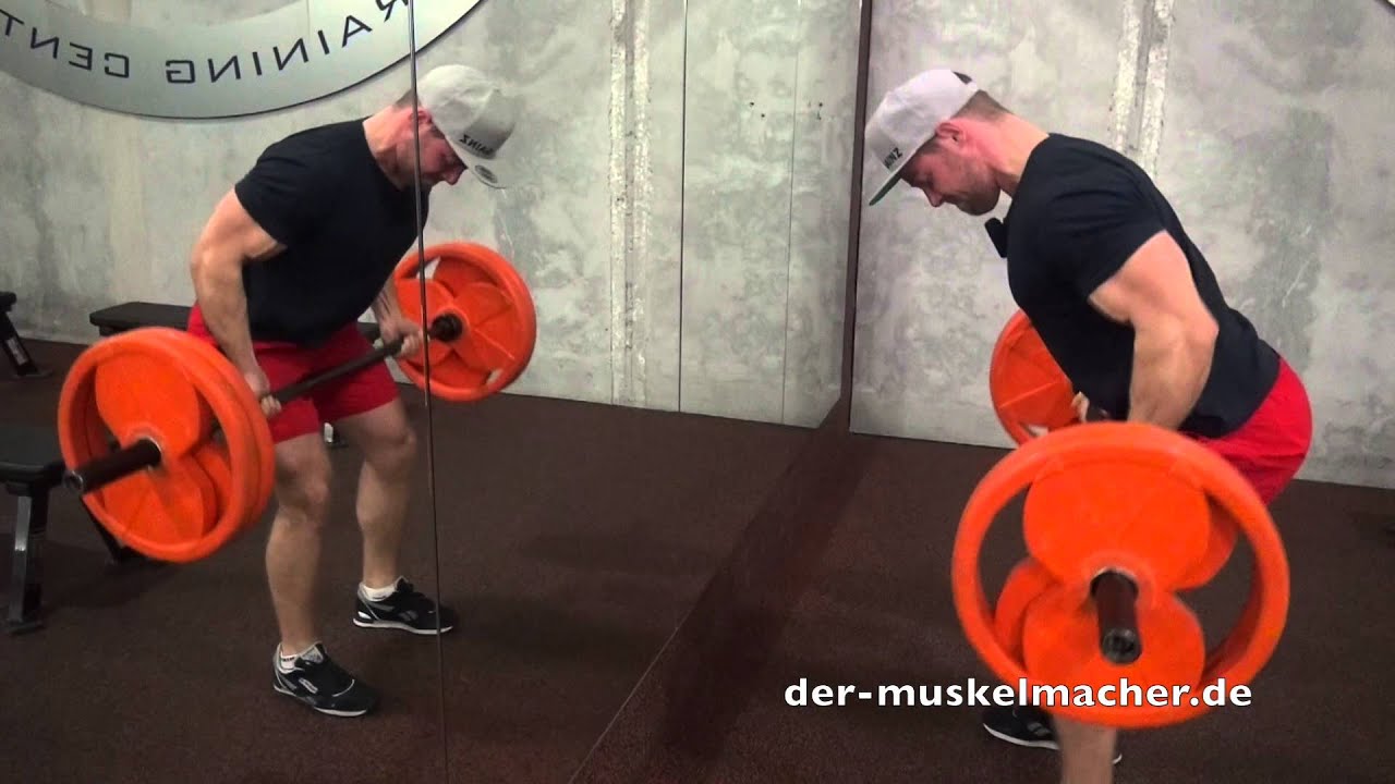 Langhantelrudern für den Rücken - So gehts richtig in die Muskeln!
