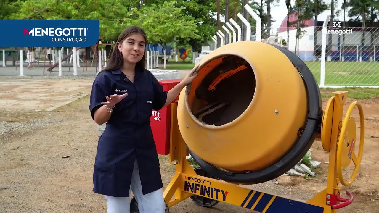 Betoneira Infinity 400 litros Menegotti   Tambor de Polímero   Grupo Menegotti  2 min