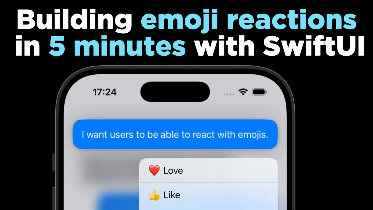 Ever heard of .contextMenu() in SwiftUI? Let's build emoji reactions in 5 minutes with it!