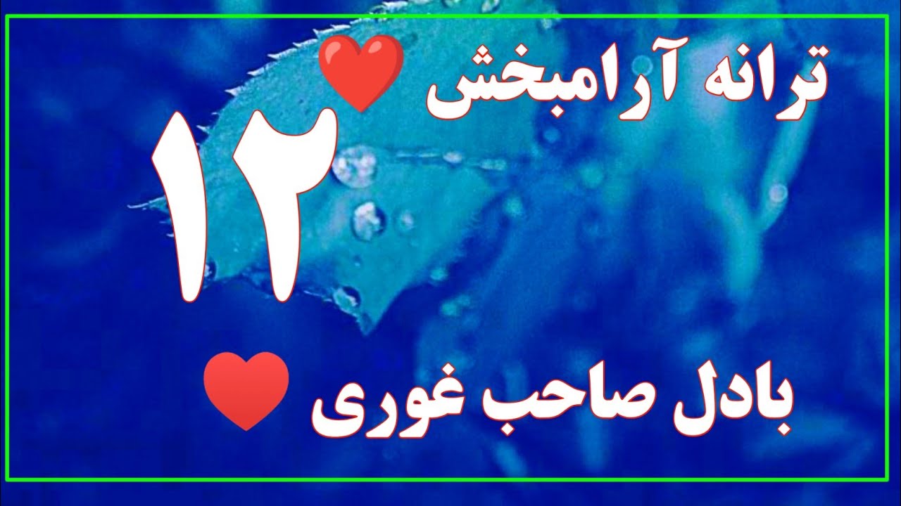 سرود آرامبخش ❤️ باصدای بادل صاحب 12#