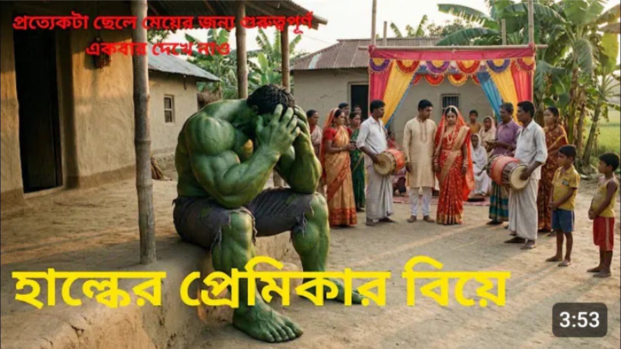 হাল্কের প্রেমিকার বিয়ে হয়ে গেল।প্রত্যেকটা ছেলে মেয়ের এই ভিডিওটা দেখা উচিত