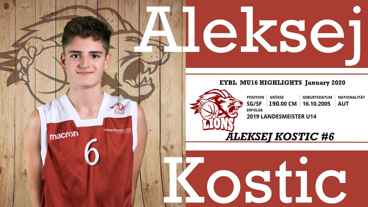 Aleksej Kostic -  U16 EYBL Highlights ,January,2020