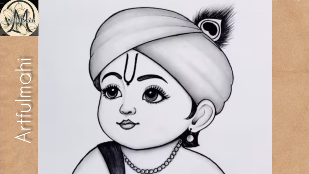 How to draw Krishna drawing//Realistic drawing//pencil drawing//Krishna drawing//sketch easy......