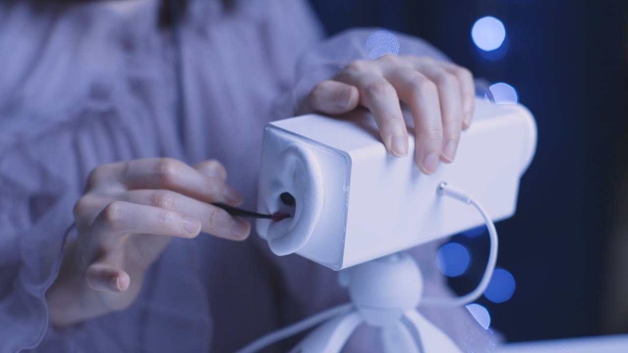 【ASMR】ちょっと雑な耳かき 4種類パック　指,シリコン耳かき,梵天,シャワー綿棒【SR3D】/ Ear Cleaning【爆眠】
