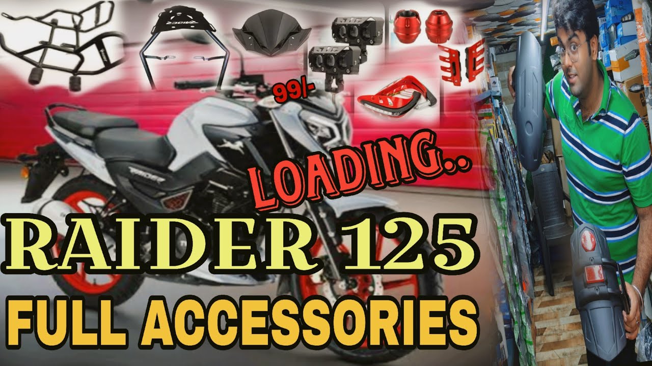 RAIDER 125 NEW ACCESSORIES LOADED 🔥🤩//RAIDER MODIFIED 😍//TVS RAIDER MODIFICATION AT BEST PRICES 😁..