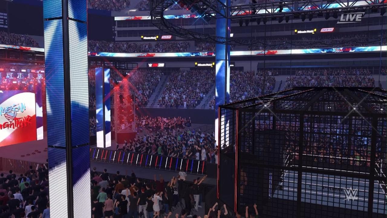 WWE 2K25 I decided to do the elimination chamber with these 5 competitors for Drew McIntyre's title