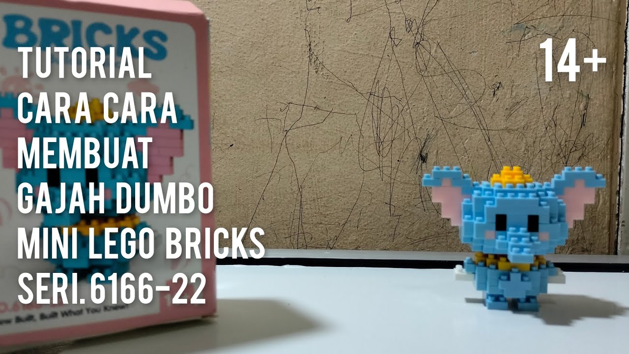Tutorial Cara Membuat Gajah Dumbo | Mini Lego Nano Bricks Seri. 6166-22
