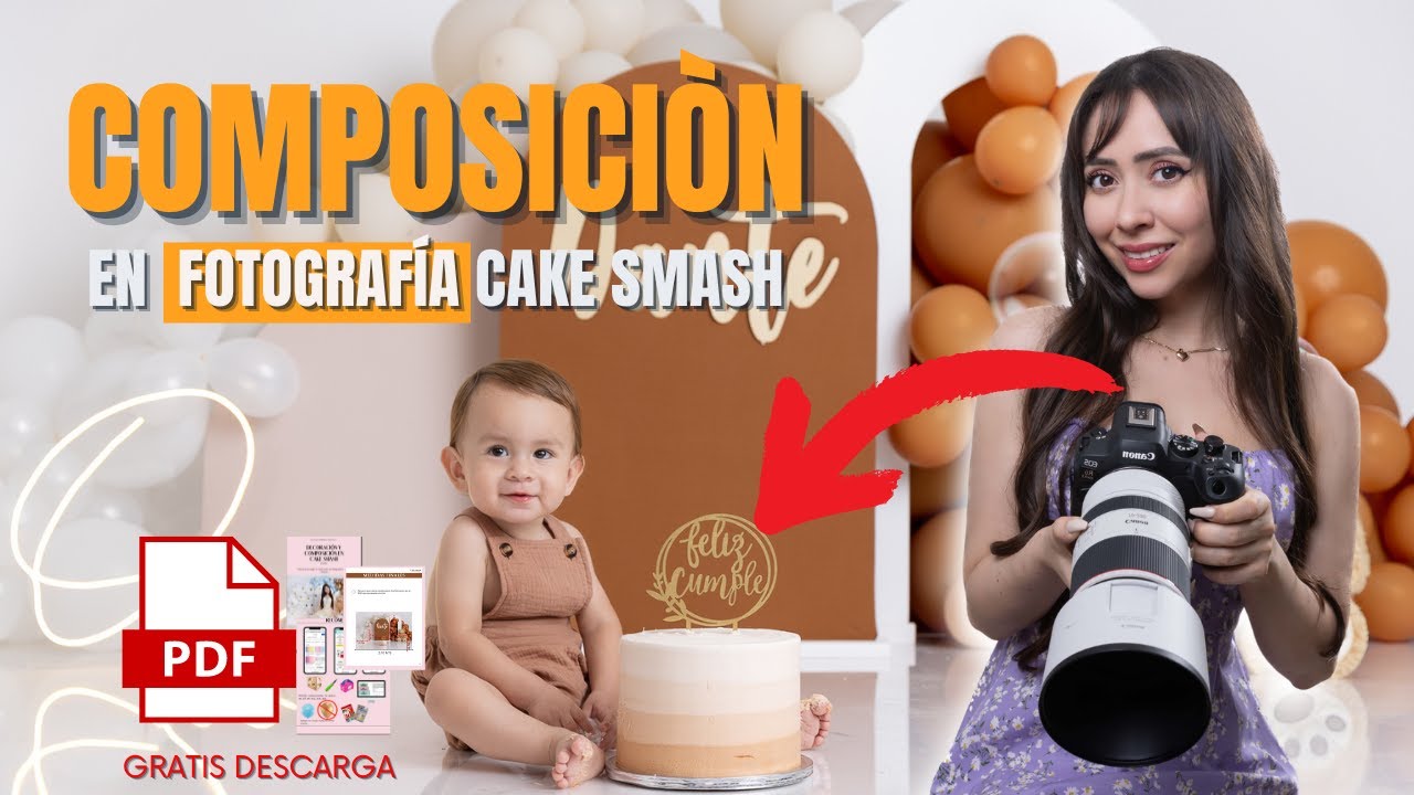 Composiciòn en  fotografía cake smash