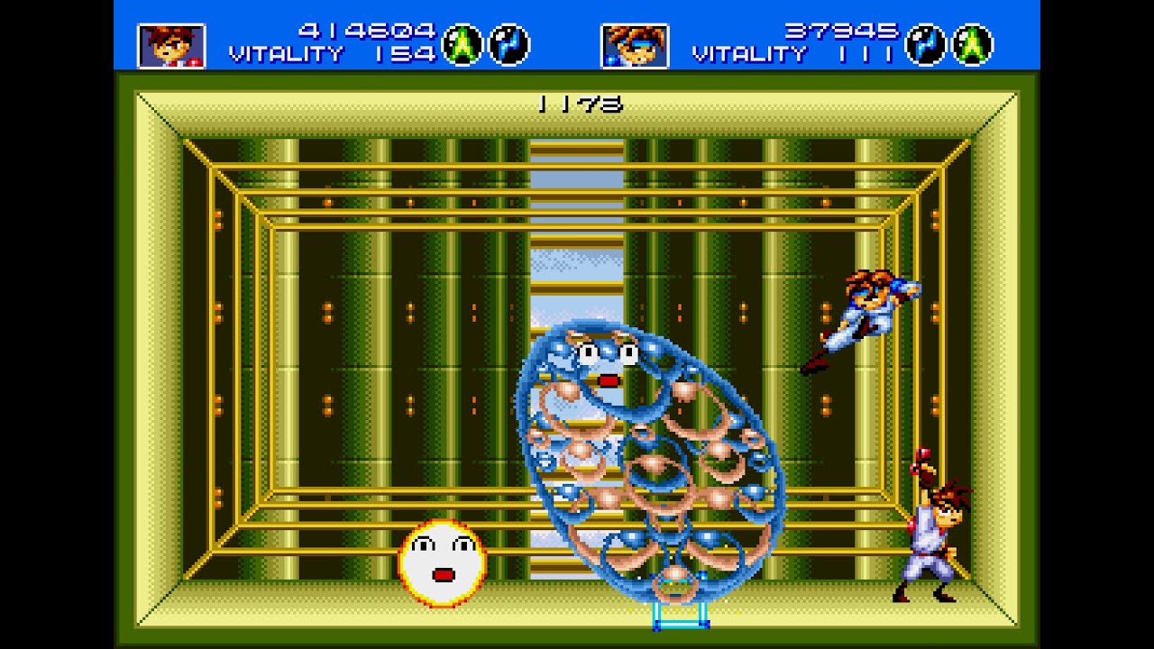 Gunstar Heroes Sega Genesis (no slowdown) 2 player 60fps
