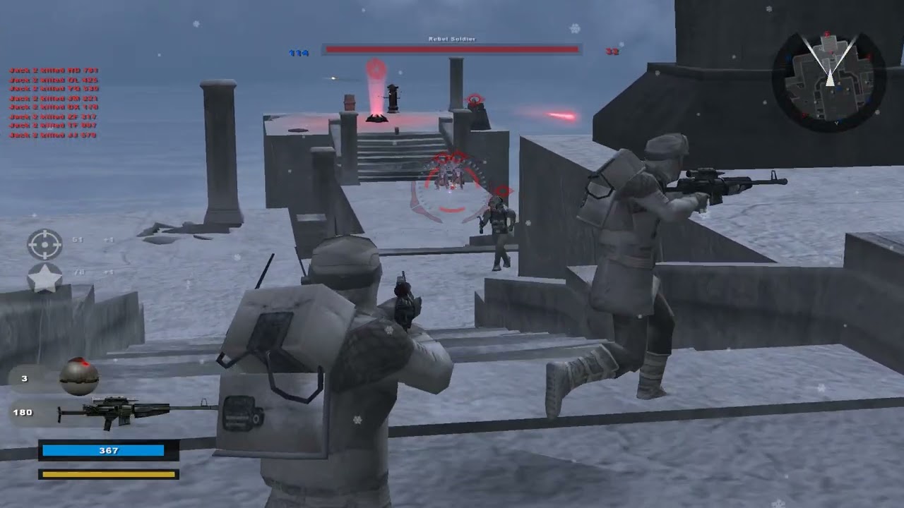 Star Wars Battlefront II 2005: Instant Action Conquest Rhen Var: Citadel Rebels Gameplay
