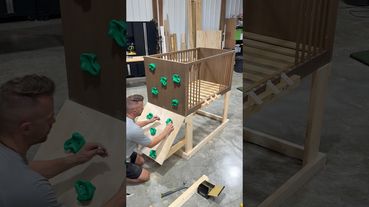 Triplet Dad invents new Crib! 😂 #triplets #dad #mom #diy #woodworking