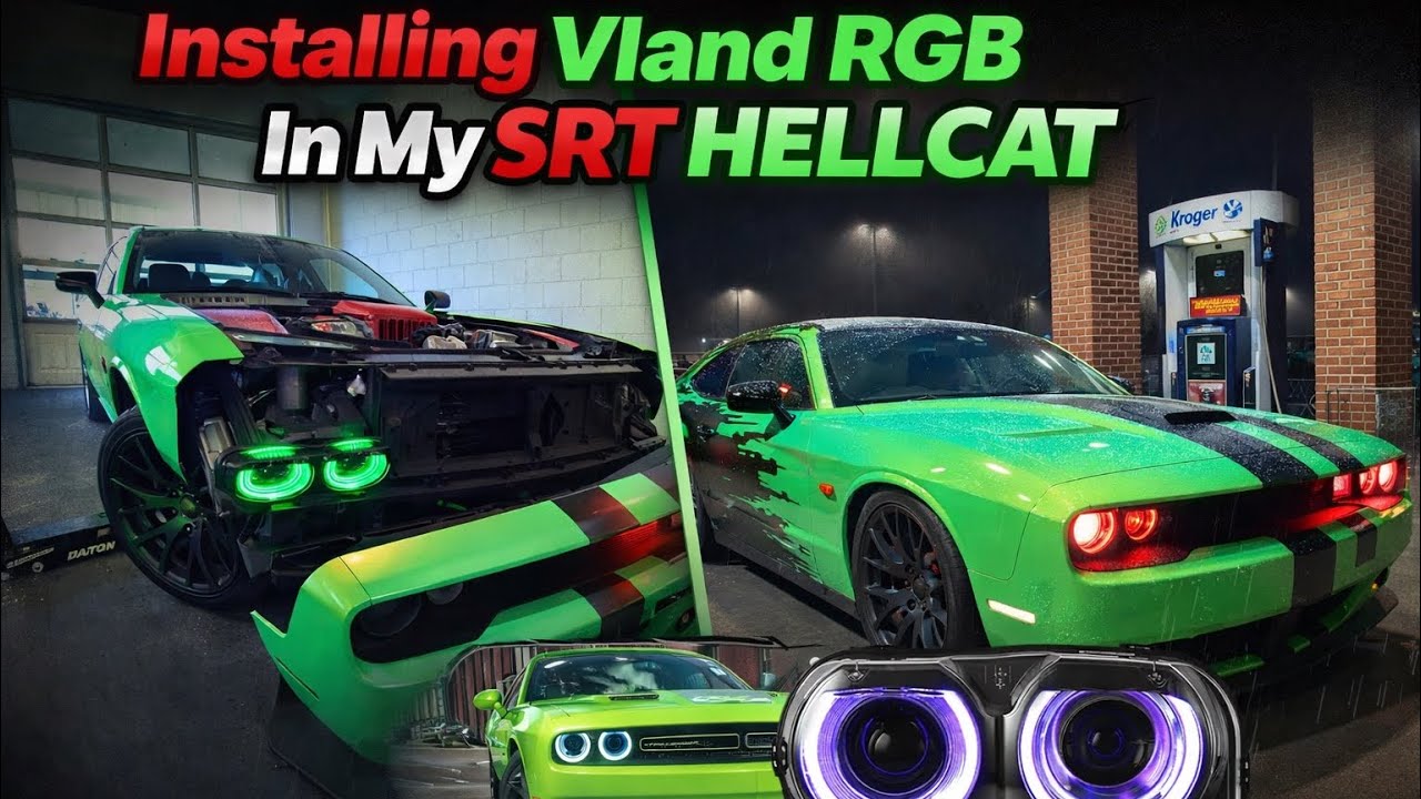 INSTALLING VLAND RBG HEADLIGHTS IN MY SRT HELLCAT