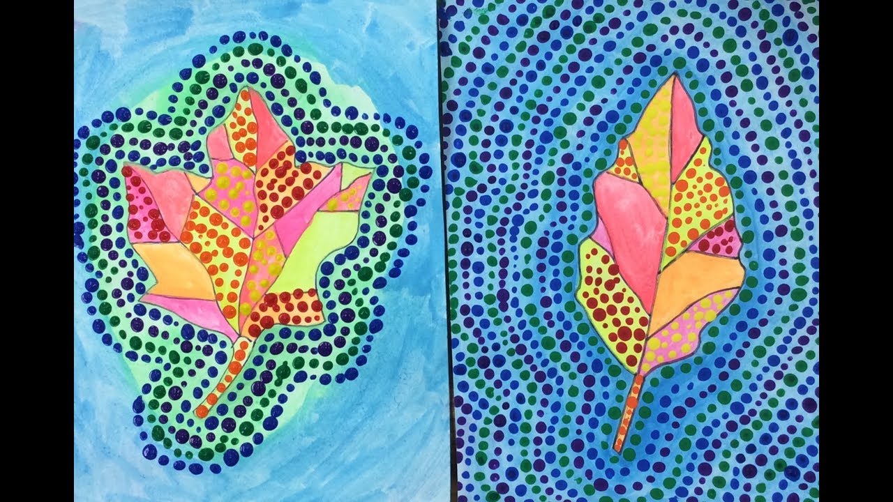 Warm and Cool Aboriginal Dot Leaf Pt. 2