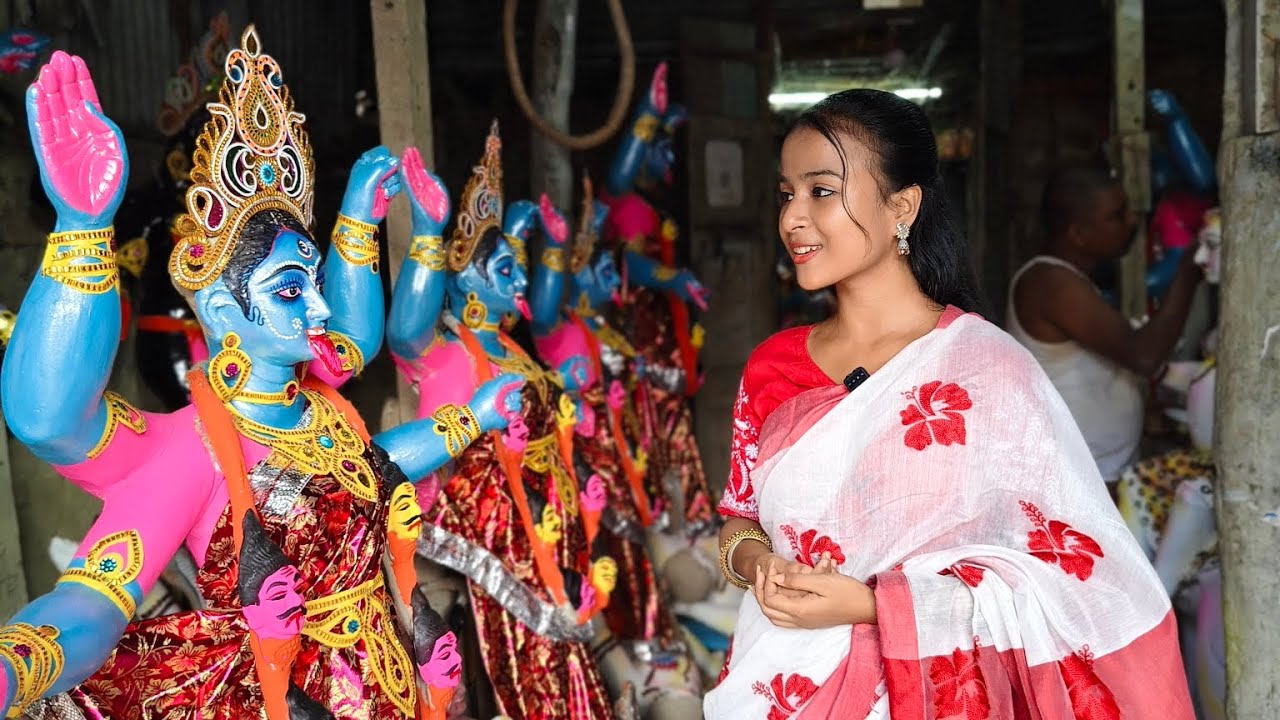 আজ কুমারটুলিতে কালি মা এর প্রতিমা দেখতে গেলাম🌺❤| #viral #vlog #maakali 