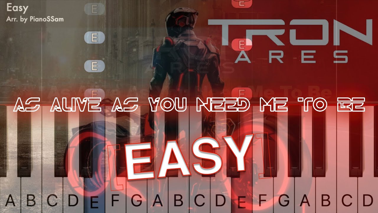 [Easy] As Alive As You Need Me To Be - Tron: Ares | Piano Tutorial