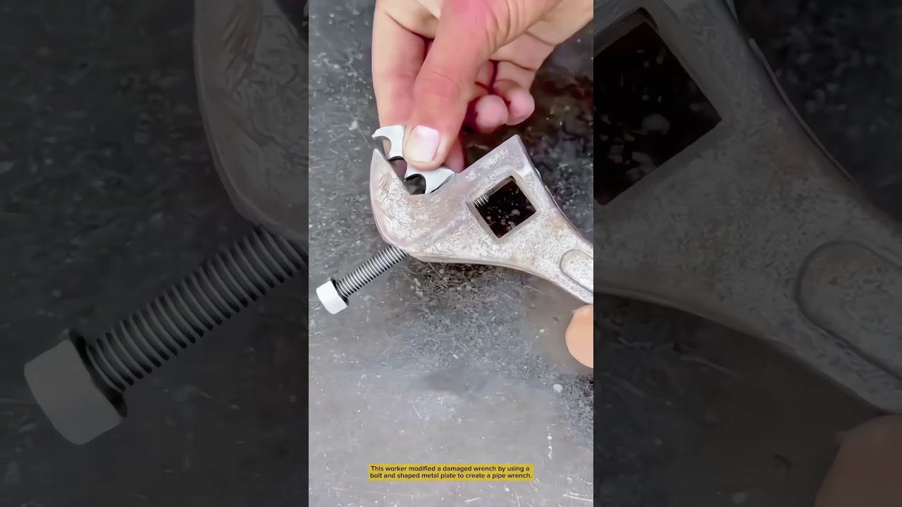 Turning a Broken Adjustable Wrench into a Functional Pipe Wrench