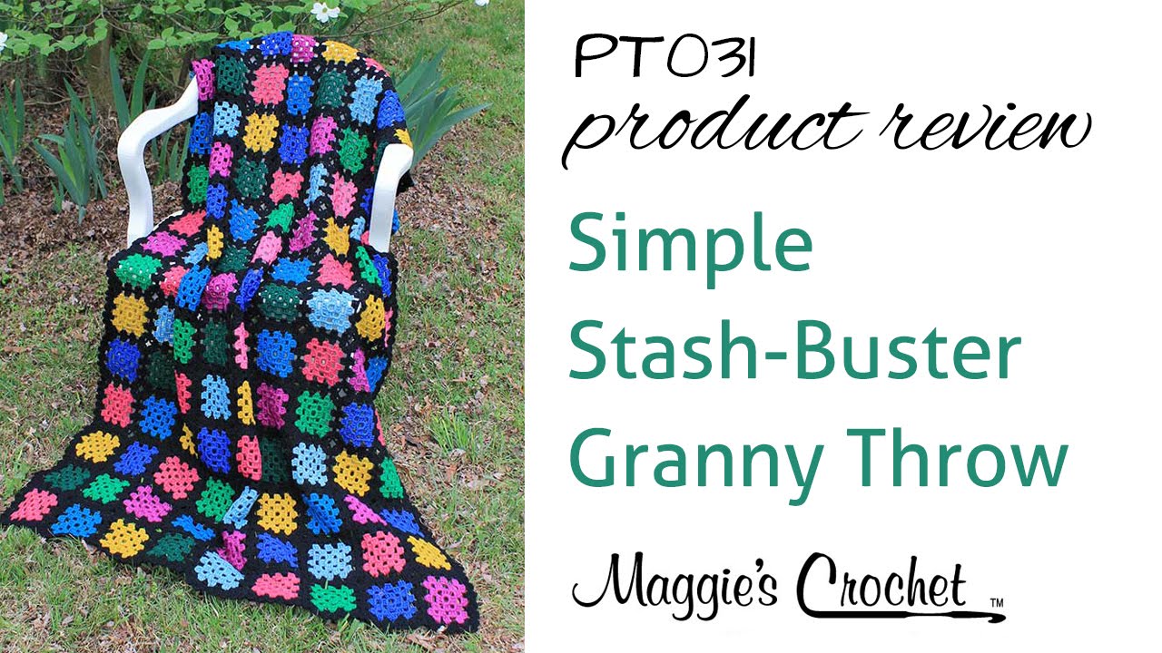 Simple Stash-Buster Granny Throw Crochet Pattern Product Review PT031