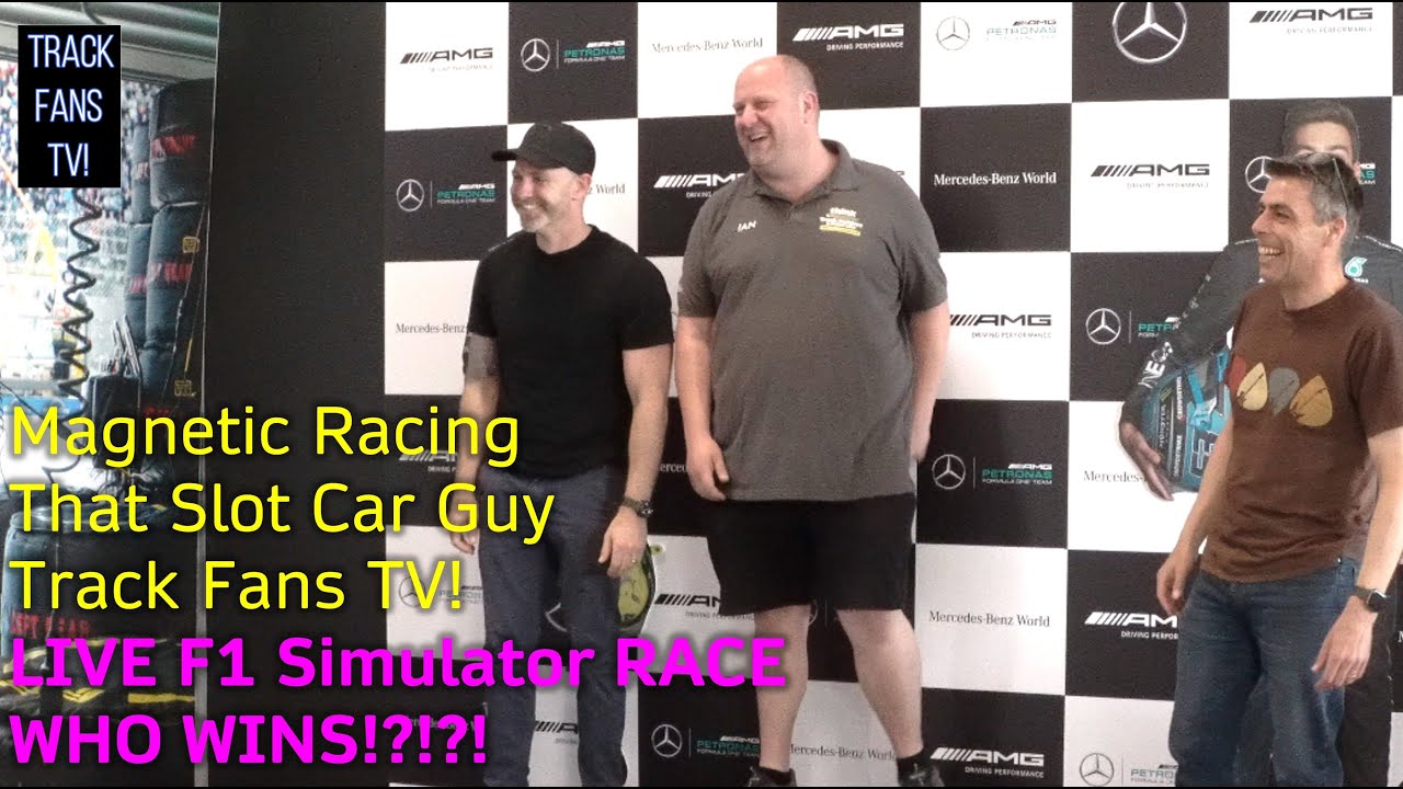 Track Fans TV! First Ever F1 Simulator Race - Magnetic Racing & That Slot Car Guy